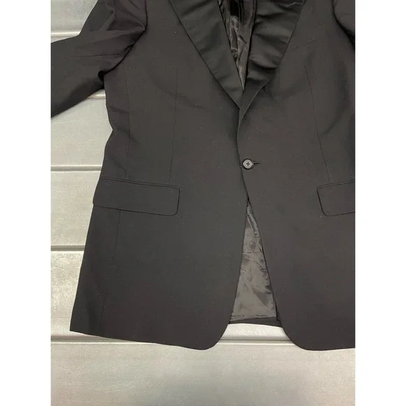 Hickey Freeman Boardroom Blazer Jacket Mens 41 Long Black 100% Wool Sport Coat - Picture 5 of 16